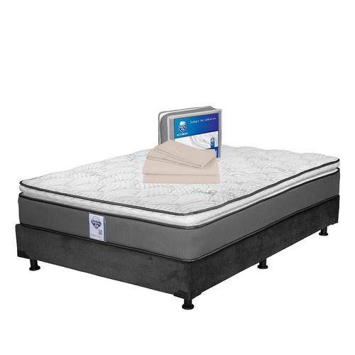 Colchón Queen Size Spring Air Prestige + Box + Sábanas Basic TRY