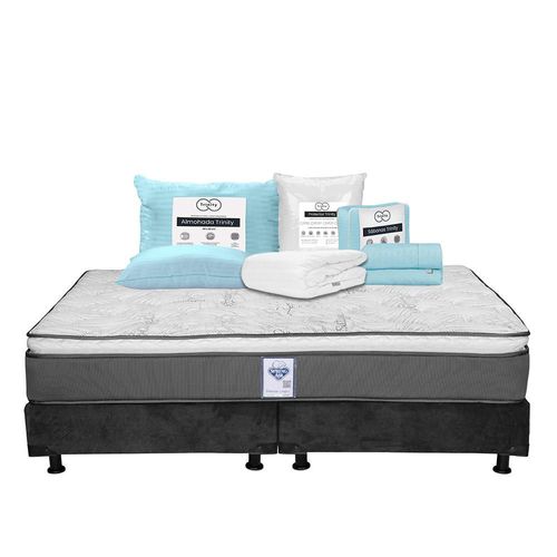 Colchón King Size Spring Air Prestige + Box + Ropa de Cama TRY