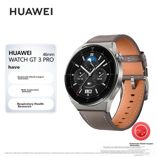 Smartwatch Huawei Watch Gt 3 Pro 46.6Mm Correa Cuero Gris
