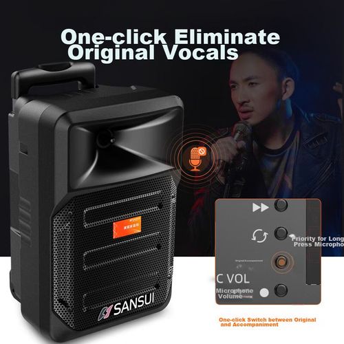 Bocina Sansui Sansuimk15-08 Bluetooth Portátil Con Carrito