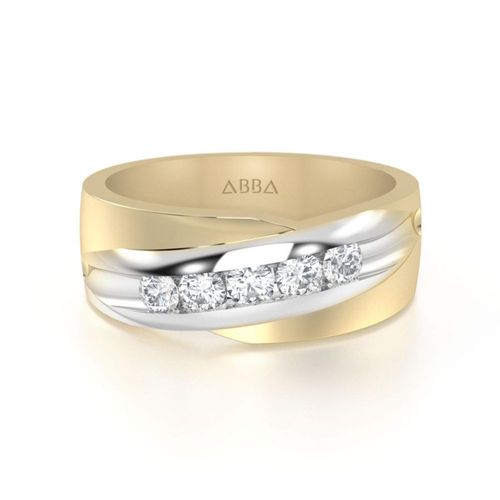 Argolla de Matrimonio Vicenza 10k Oro Abba Joyas