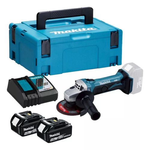 Esmeriladora Angular 4 1/2 Inalámbrica 18v Dga452rmj Makita