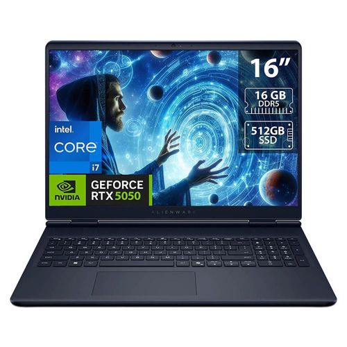 Laptop Alienware AC16250: Intel Core 7 240H, 16GB, SSD 512GB, RTX 5050, W11H