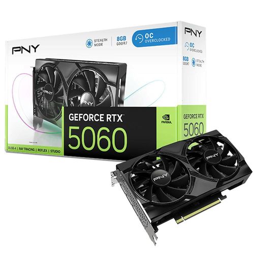 Tarjeta de video pny geforce rtx 5060 oc edition 8gb gddr7