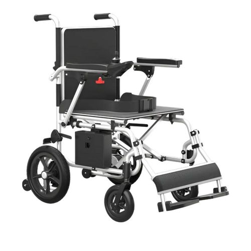 Silla de Ruedas Eléctrica Portátil Plegable ultraligera capacidad de 350 libras con control de palanca de mando de 360°