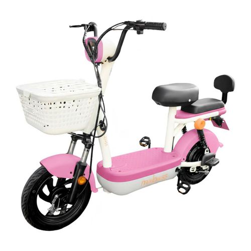 Moboss Bicicleta Electrica para Adultos Bicimoto Electrica Potencia Maxima del Motor 350 W Bateria 48V 12AH Rosa