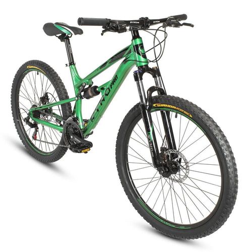 Bicicleta r29 aluminio doble suspension 3x7 vel. verde