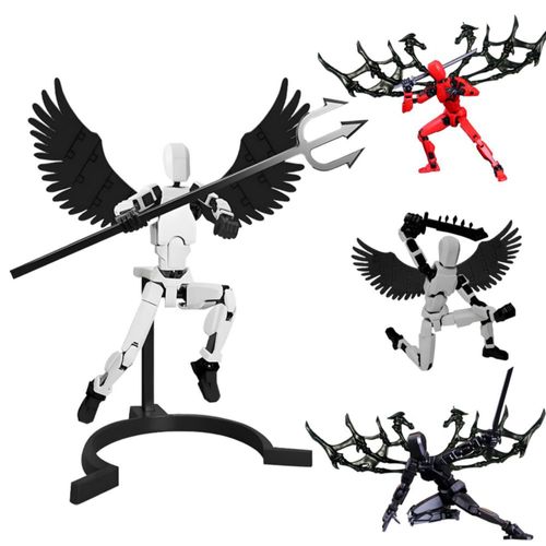 4 Dummy T13 Figure, Espada Gigante, Titan 13, Cifras de Acción Articuladas de Lucky-13, aniquí Modelo de Actividad Cuerpo Comple