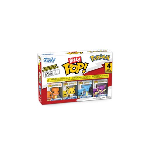 Funko Pop! Bitty: Pokemon - Charmander, Jolteon, Lapras, and Rattata - 0.9 Inch (2.2 Cm) Collectable - Stackable Display Shelf I
