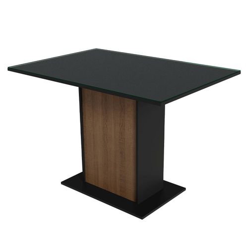 Mesa de Comedor Encimera de Madera Marrón/Negro Madesa