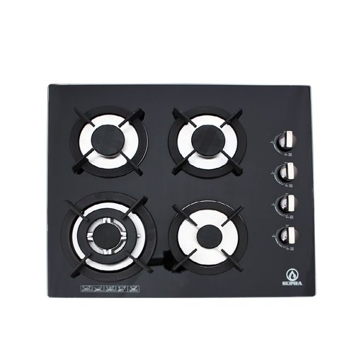 Parrilla Empotrable a Gas LP Supra 4Q-EC-N Negra