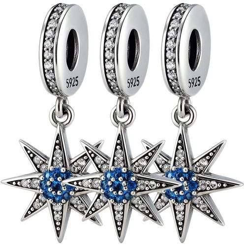 XmasStar01 charm joya MXXST-003 XmasStar01 Dije plata ley 925