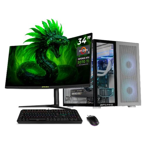 Pc gamer dxt rtx 5070 ti ryzen 9 32gb ddr5 ssd monitor 34