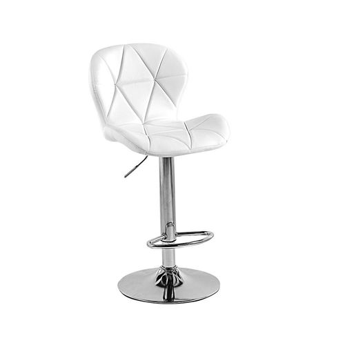 SET DE 2 BANCOS PARA BARRA CON RESPALDO ALTO COLOR BLANCO