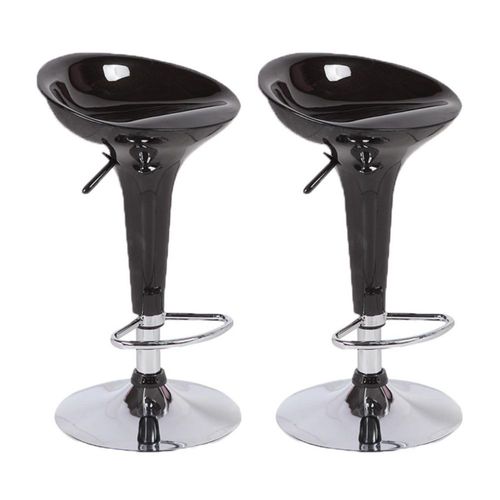 SET DE 2 BANCOS PARA BARRA REDONDOS CON ALTURA AJUSTABLE COLOR NEGRO