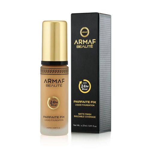 ARMAF BEAUTÉ Parfaite Fix Liquid Foundation 06 Sand  - Base Líquida con Cobertura Completa y Acabado Mate para Piel Grasa 24 h Duración
