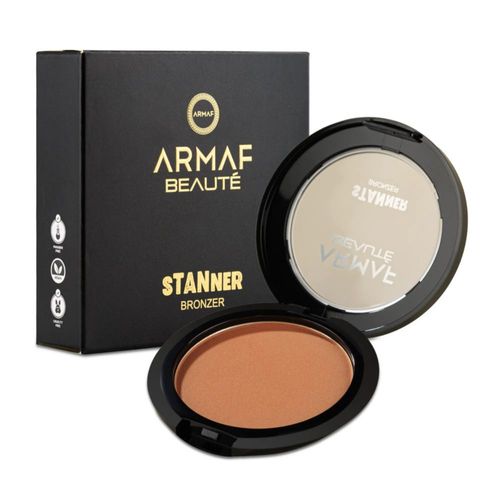 Armaf Beauté Stanner Bronzer Sandy Shine 01 Bronceador Mate Altamente Pigmentado para Definición Profesional.
