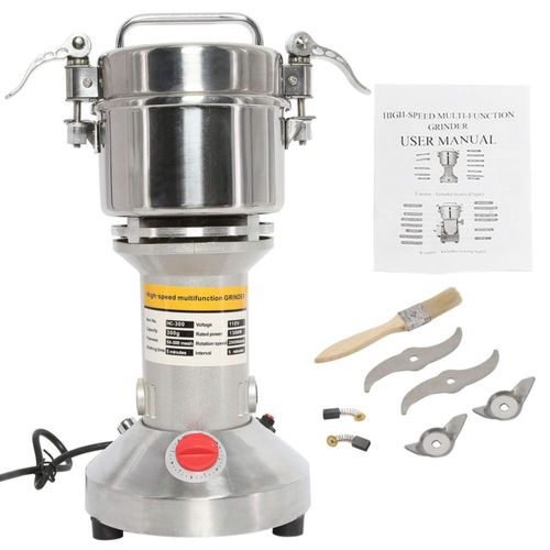 YaeMarine - Molinillo eléctrico de alta velocidad de 110 V, molino de grano eléctrico de acero inoxidable, especias, cereales, c