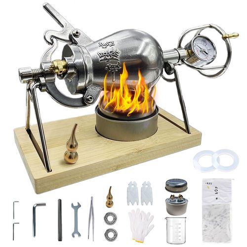 Máquina de palomitas chinas de 260 ml, máquina de palomitas chinas a mano, cañón de palomitas de maíz chino con válvula de segur