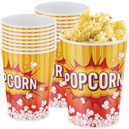 Avant Grub Paquete 100 Vasos Palomitas Maíz 32Oz A Prueba Fugas Súper Duraderos. Las Tinas Palomitas Maíz Desechables A Prueba G