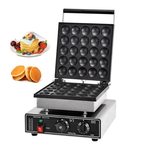 Mini máquina de panqueques holandesa, máquina para hacer gofres eléctrica comercial de 25 orificios, parrilla eléctrica comercia