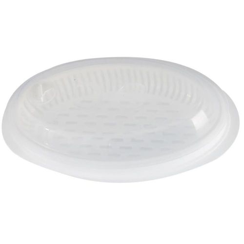 Luxshiny Vaporera Con Tapa Para Cocina Microondas Plato Vapor De Gran Capacidad Con Orificio De Ventilación Mango Ergonómico Par