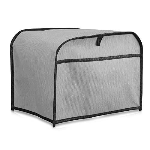 kwmobile - Funda compatible con tostadora de 2 rebanadas, funda de plástico para máquina tostadora de pan, color gris claro