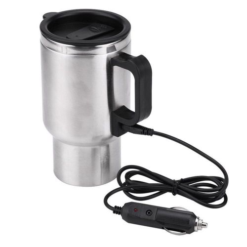 Hervidor de Agua Eléctrico, 12V 450ml Eléctrico Incar Taza de Calefacción de Viaje de Acero Inoxidable de té Con Enchufe de Cabl