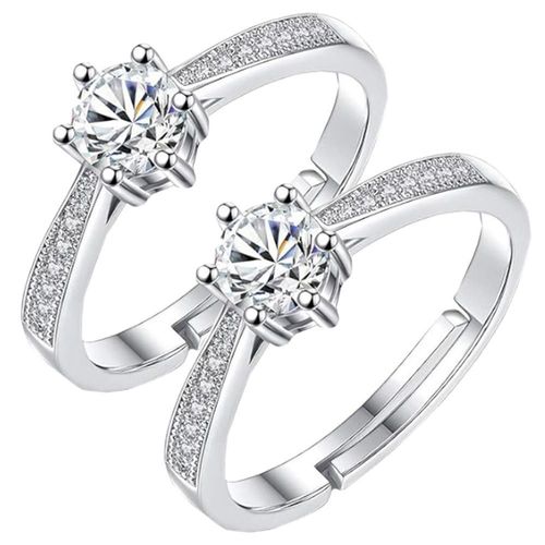 Argollas Hermosas MXGGZ-002 GemGaze Anillo de Promesa