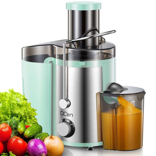 Exprimidor centrífugo de 800 W con boca ancha de 3 pulgadas para frutas y verduras, fácil de limpiar, acero inoxidable, sin BPA
