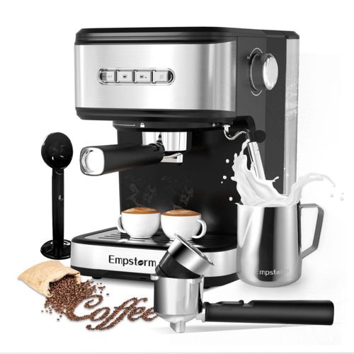 Empstorm Cafetera Espresso Máquina de Café Espresso 20Bar, ESE POD Cápsulas Café en Polvo 3 Modos de Operación 50oz Tanque de Ag
