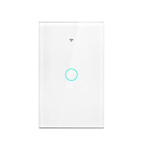 MOYAC Interruptor Inteligente Wifi de Cable Neutro Requerido, Apagador Inteligente sin Capacitor, Control Remoto a Través de APP