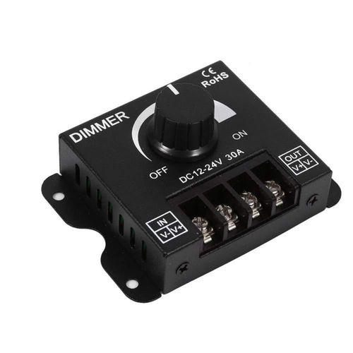 Sevenyou LED Dimmer Switch, LED Dimmer, DC 12V - 24V Dimmer Knob PWM Dimming Controller Strip LED Dimmer, para luz de Tira para