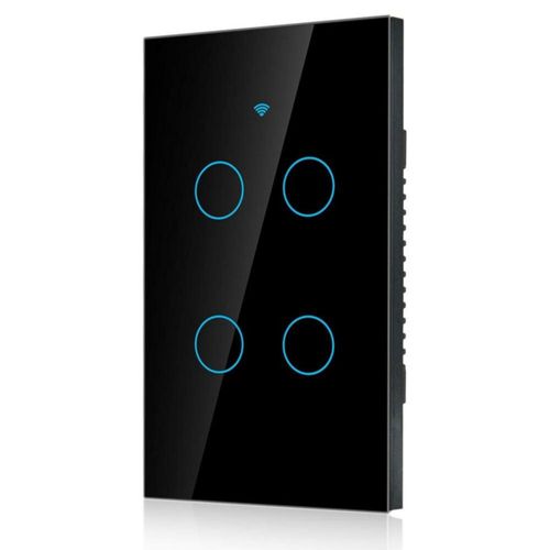 Apagador WiFi Inteligente de Pantalla Táctil, Control de Voz, Luz de Pared, Círculo Único para el Hogar, Compatible Con Alexa/Go