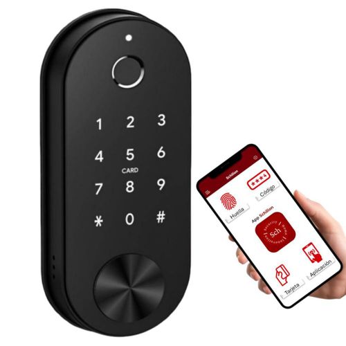 Schilion Cerradura Inteligente, Cerrojo para puerta interior o exterior, ideal para habitación, arnb, hotel, oficinas | Control