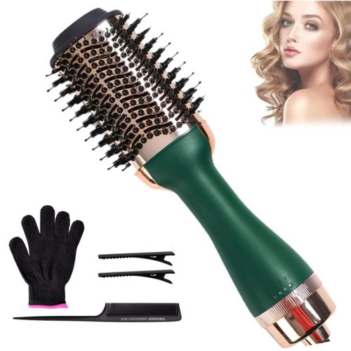 Cepillo Secador de Cabello, 4 en 1 Cepillo Alisador de Pelo de Iones Negativos, 1200w Secador de Pelo Eléctrico de Voluminizador