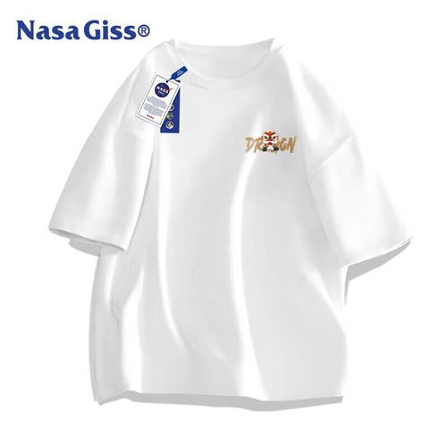 Playera Nasa Giss Manga Corta Blanca Para Hombre