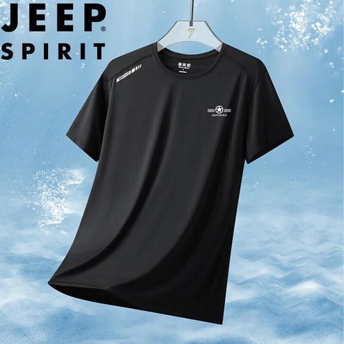 Playera Jeep Spirit Negra Para Hombre
