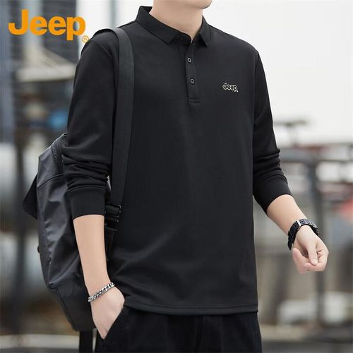 Playera Polo Jeep Negra Para Hombre