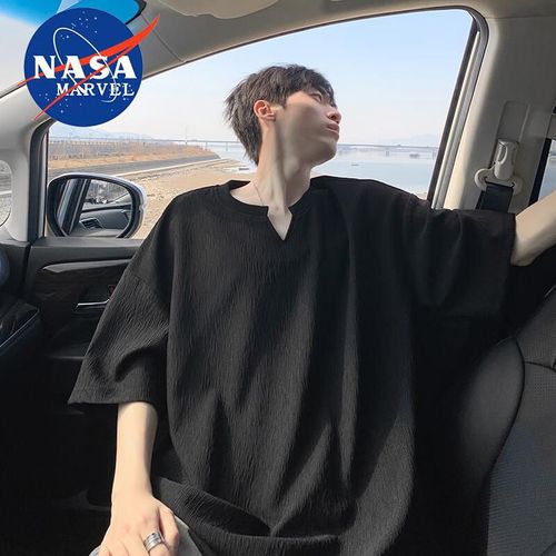 Playera Nasa Negra Para Hombre