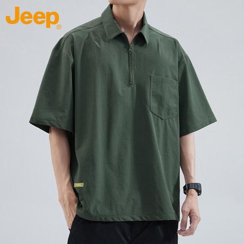 Playera Jeep Polo Verde Para Hombre