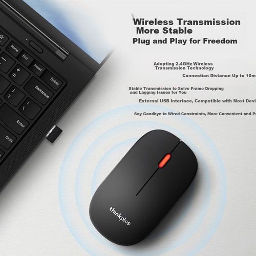 Ratón Inalámbrico Thinkpad Thinkplus M80 Ergonómico Para Oficina