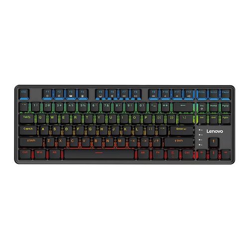 Teclado Mecánico Lenovo Gk10L Con Interruptores Rojos Y Retroiluminación Rgb