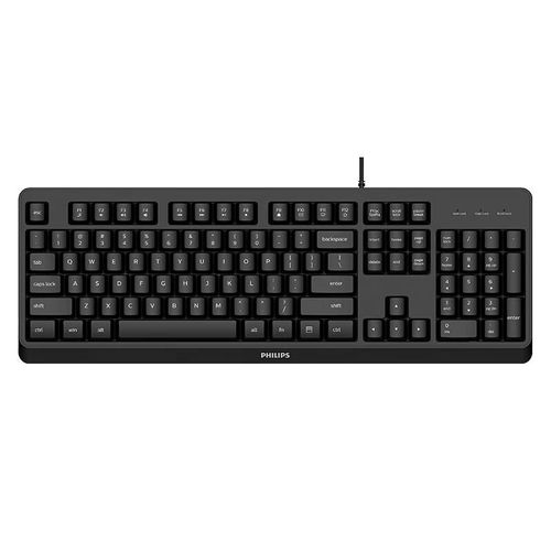 Teclado Con Cable Philips Ergonómico Para Oficina