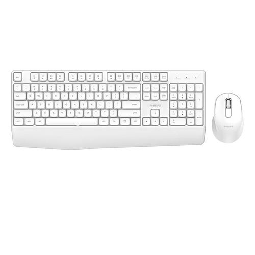 Kit Teclado Y Mouse Inalámbricos Philips Spt6348 Ergonómico Para Oficina