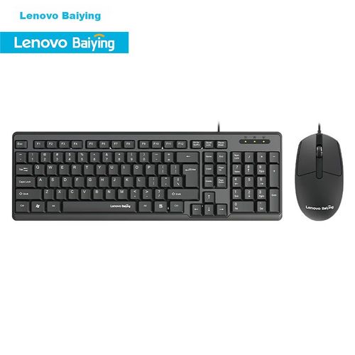 Set De Teclado Y Ratón Con Cable Lenovo Modelo Tl11 Para Oficina