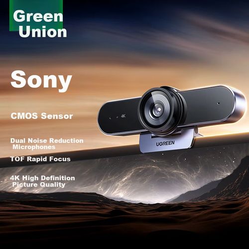 Cámara Web Ugreen 4K Hd Con Micrófonos Dual Y Enfoque Automático