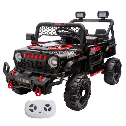 Camioneta Eléctrica Jeep Dodo Kids Bx1988 Montable Mecedor Negro