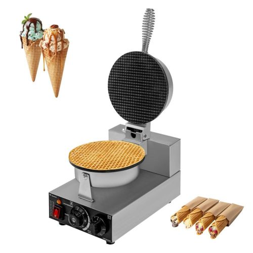 Maquina Conos Marquesitas Individual Gutstark Temperatura Ajustable Equipo Comercial para Negocio Cocina Rapida Antiadherente Resistente Profesional