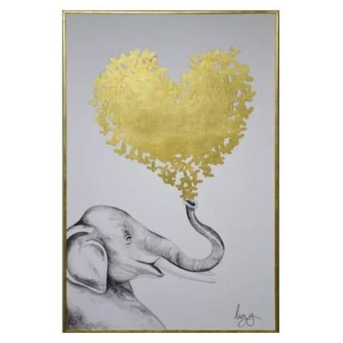 Cuadro Decorativo Corazon Elefante